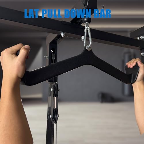 LAT Pulldown Attachments, LAT Bar Cable Machine Attachment,T-bar V-bar, LAT Pull Down Bars, Back Tricep Bar Strength Training Handle for Home Gym Fitness - Image 5