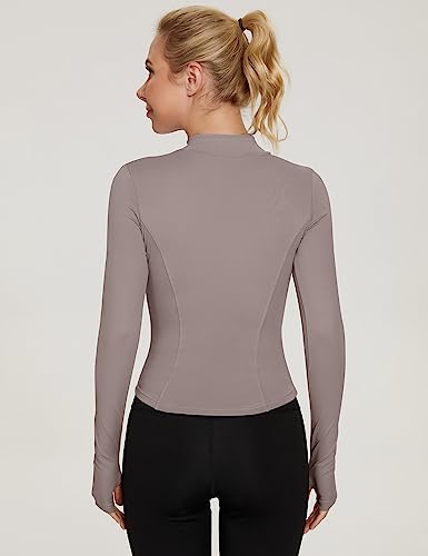 LUYAA Women's Workout Jacket Lightweight Zip Up Yoga Jacket Cropped Athletic Slim Fit Tops - Image 6