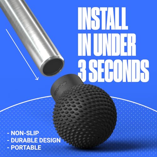 Landmine Attachment for Barbell – Natural Rubber T-Bar Row & Press Landmine Base – Fits 2” Olympic Bars, 360° Rotation for Strength, Squats & Deadlifts - Image 3