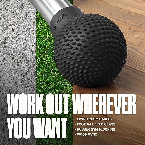 Landmine Attachment for Barbell – Natural Rubber T-Bar Row & Press Landmine Base – Fits 2” Olympic Bars, 360° Rotation for Strength, Squats & Deadlifts - Image 6