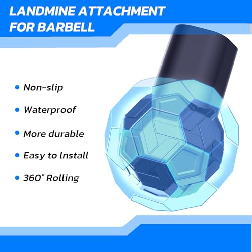 Landmine Attachment for Barbell 2 inch Olympic Bars Natural Rubber T Bar Row Attachment for Press, Row, Rotate, Split Squat Safety Sturdy and Easy to Use with 360ยฐ Rotation for Gym Home (Black) - Image 4