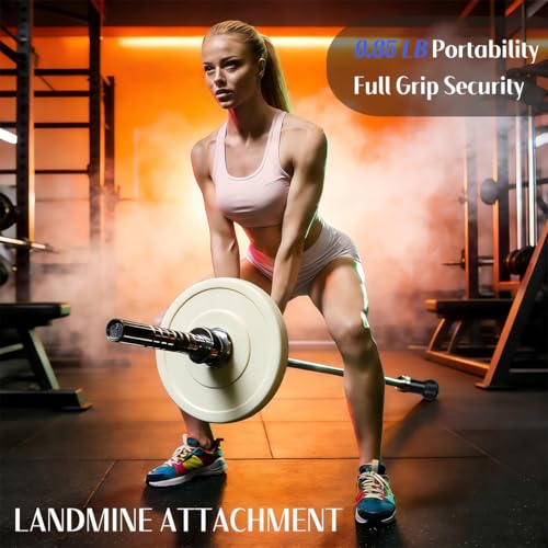 Landmine Attachment for Barbell, 360° Rotation for Row, Split Squat, Press in Home Gym, Natural Rubber 2" Olympic Bar Fit - Image 8