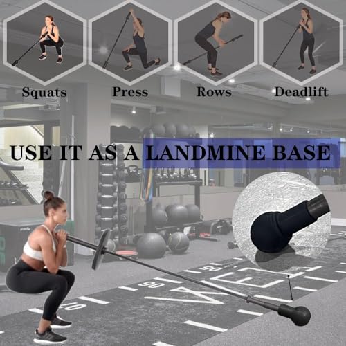 Landmine Attachment for Barbell, Turn Any Surface into a Barbell Landmine Exercise-Press, Row, Spin, Rotation, t bar Row and More, Fits 2'' Olympic Bars - Image 3