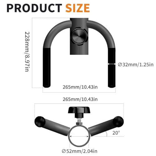Landmine Handle (550LB Max) for T Bar Row Attachment, Heavy Duty Barbell Row Attachment for 2 Inch Olympic Bar, Pro TBar Row Handle, Landmine Row Attachment, Barbell Attachments - Image 4