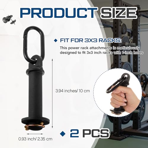 Lasnten 2 Pack Power Cage Squat Rack Home Gym Equipment Attachments Accessory Fits 3x3 Rack with 1" Hole for Power Strength Training Workouts - Image 3