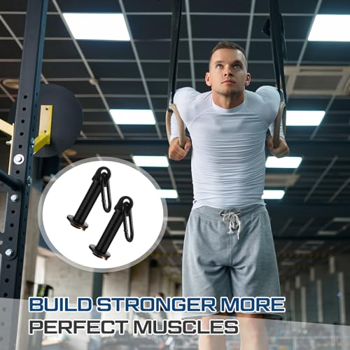 Lasnten 2 Pack Power Cage Squat Rack Home Gym Equipment Attachments Accessory Fits 3x3 Rack with 1" Hole for Power Strength Training Workouts - Image 6