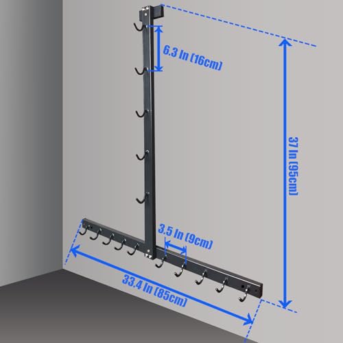 Lat Pull Down Bar Gym Accessory Rack, Lat Pulldown Attachments Cable Attachment Storage Rack for Mag Grip - Home Gym Fitness Heavy Duty A-Frame Stand - Image 3