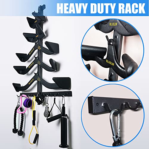 Lat Pull Down Bar Gym Accessory Rack, Lat Pulldown Attachments Cable Attachment Storage Rack for Mag Grip - Home Gym Fitness Heavy Duty A-Frame Stand - Image 6