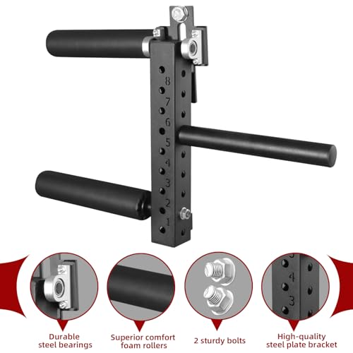 Leg Extension Attachment for Rack: Adjustable Seated Leg Extension & Curl Machine Suitable for Power Racks with 26mm/1in Hole - Image 4