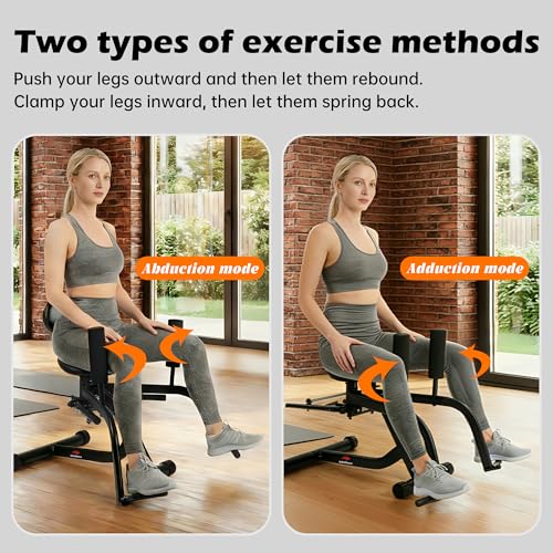 Leikefitness Hip Abductor and Thigh Exercise Machine, Compact Glute Trainer with Thickened Spring, Adjustable 360-Degree Leg Pads for Home Gym Workouts - Image 3
