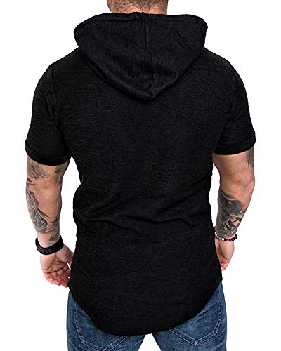 Lexiart Mens Fashion Athletic Hoodies Sport Sweatshirt Solid Color Fleece Pullover - Image 3