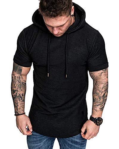 Lexiart Mens Fashion Athletic Hoodies Sport Sweatshirt Solid Color Fleece Pullover - Image 4