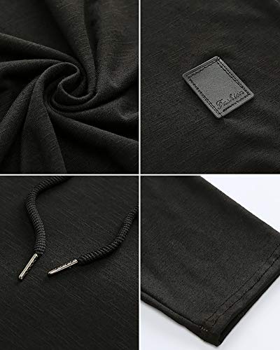 Lexiart Mens Fashion Athletic Hoodies Sport Sweatshirt Solid Color Fleece Pullover - Image 5