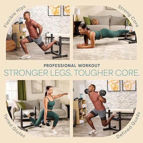 Lifepro Bulgarian Split Squat Stand – Adjustable Single Leg Squat Roller Stand for Split Squats & Lunges – Intensiflex Max 330lb Capacity and 7 Height Levels Padded Foam Roller for Home Gym & Leg Training - Image 4