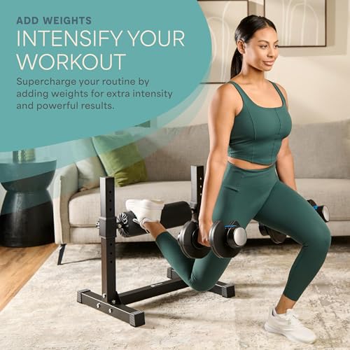 Lifepro Bulgarian Split Squat Stand – Adjustable Single Leg Squat Roller Stand for Split Squats & Lunges – Intensiflex Max 330lb Capacity and 7 Height Levels Padded Foam Roller for Home Gym & Leg Training - Image 5