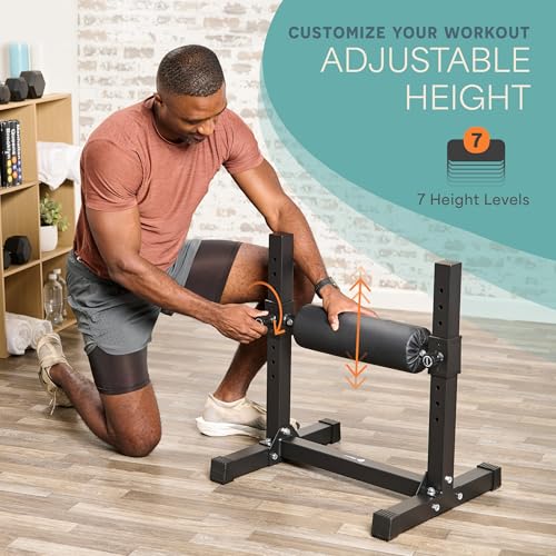 Lifepro Bulgarian Split Squat Stand – Adjustable Single Leg Squat Roller Stand for Split Squats & Lunges – Intensiflex Max 330lb Capacity and 7 Height Levels Padded Foam Roller for Home Gym & Leg Training - Image 6