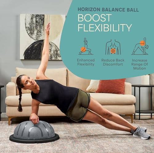 Lifepro Half Balance Ball Trainer - Stability Ball for Exercise, Full-Body Workouts, Home Gym, and Physical Therapy - Horizon Balance Ball Half Non-Slip Equipment for Balance Training - Image 3