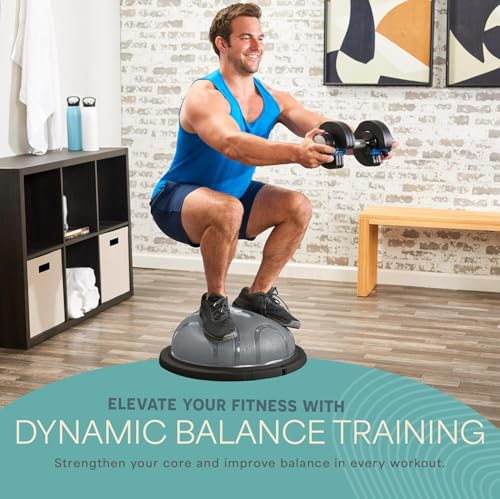 Lifepro Half Balance Ball Trainer - Stability Ball for Exercise, Full-Body Workouts, Home Gym, and Physical Therapy - Horizon Balance Ball Half Non-Slip Equipment for Balance Training - Image 4