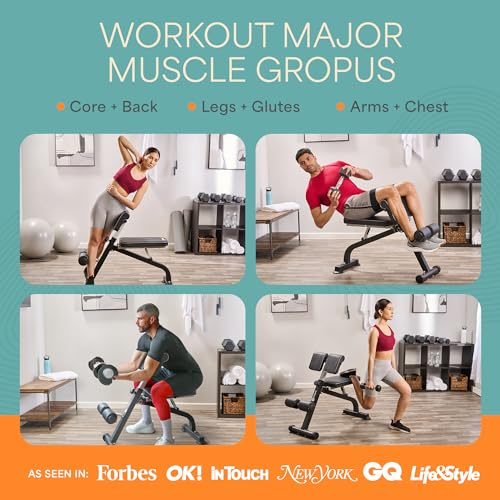 Lifepro SculptTrainer Roman Chair – Hyperextension Bench for Strength Training – Adjustable Back Extension Machine, Ab Bench & Foldable Sit-Up Bench for Athletes, Core Work & Home Gym Workouts - Image 5