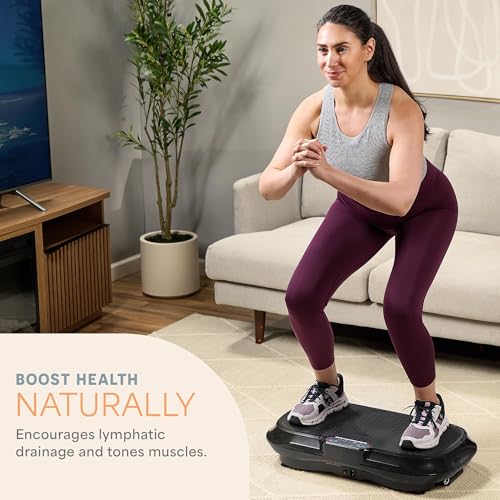 Lifepro Waver Vibration Plate Exercise Machine for Lymphatic Drainage, Muscle Activation, Full-Body Workout Vibrating Platform with Loop Bands, Fitness Equipment for Strength Toning & Fat Loss - Image 3