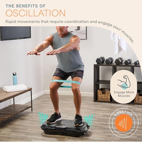 Lifepro Waver Vibration Plate Exercise Machine for Lymphatic Drainage, Muscle Activation, Full-Body Workout Vibrating Platform with Loop Bands, Fitness Equipment for Strength Toning & Fat Loss - Image 5