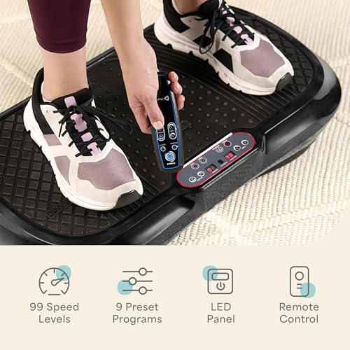 Lifepro Waver Vibration Plate Exercise Machine for Lymphatic Drainage, Muscle Activation, Full-Body Workout Vibrating Platform with Loop Bands, Fitness Equipment for Strength Toning & Fat Loss - Image 6