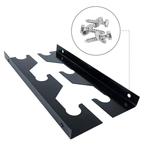 Luwint Barbell Holder Wall Mount, Horizontal 3 Weight Bar Storage Rack - Image 5