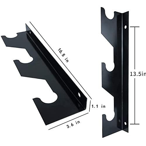 Luwint Barbell Holder Wall Mount, Horizontal 3 Weight Bar Storage Rack - Image 8