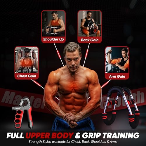 LuxUltra Twister Arm Trainer Chest Workout Equipment for Men & Women, Adjustable 40-130 lbs Chest and Arm Trainer, Home Gym Strength Trainer with Hand Grip Strengthener - Image 7