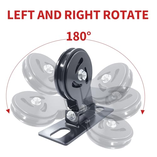 MARLANG Cable Pulley System for Squat Rack 180° Rotating Pulley Attachment M14 Bolts Fits Φ16-26mm Racks Smith Machine,LAT Pulldown & Row Workouts Home Gym Strength Training - Image 5
