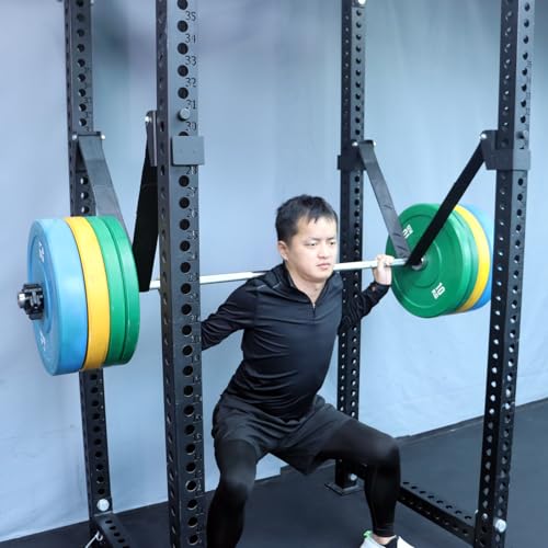 MARLANG Power Rack Attachments Safety Straps Squat Rack Attachments Fit 3x3 Power Rack for Row Deadlift Bench Press Hip Thrust Chest Press and More - Image 5