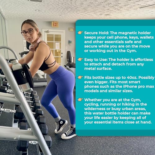 Magnetic Water Bottle Holder for Cell Phones, Keys, Wallets and More! Gym, Fitness Indoor/Outdoor Activities - Image 3