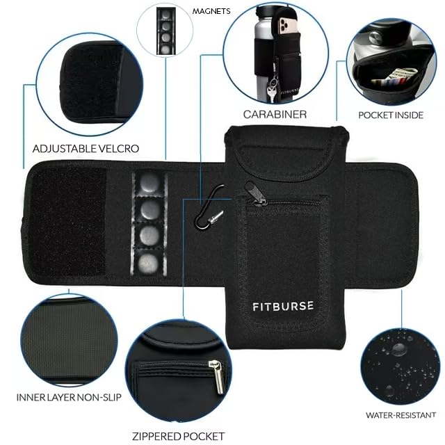 Magnetic Water Bottle Holder for Cell Phones, Keys, Wallets and More! Gym, Fitness Indoor/Outdoor Activities - Image 6