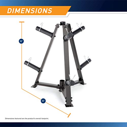 Marcy Olympic Weight Plate Tree for 2-Inch Plates Weight Storage Rack - Image 3
