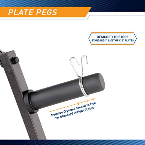 Marcy Olympic Weight Plate Tree for 2-Inch Plates Weight Storage Rack - Image 4