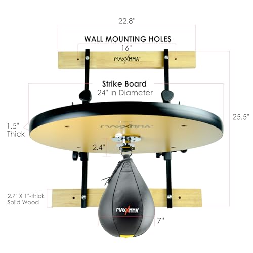 MaxxMMA Speed Bag Platform Kit - Heavy Duty Boxing Training Equipment with Punching Ball, Adjustable Height for Home Fitness, Suitable for Boxing and Fitness Enthusiasts - Image 6