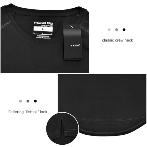 Mens Gym Workout Slim Fit Short Sleeve T-Shirt Cotton Performance Athletic Shirts Running Fitness Tee Loungewear - Image 7