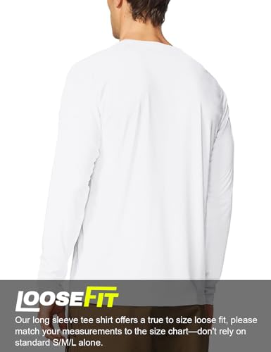 Men's UPF 50+ Long Sleeve Tee Shirts UV Sun Protection Quick Dry Tee Shirt Swim Athletic Running Workout - Image 4