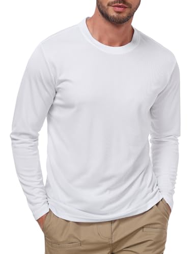 Men's UPF 50+ Long Sleeve Tee Shirts UV Sun Protection Quick Dry Tee Shirt Swim Athletic Running Workout - Image 8