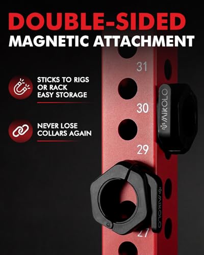 Mikolo Barbell Clamps,2-Inch Olympic Barbell Clips with Anti-Slip TPR Lining and Quick Release for Home and Gym Use - Image 3