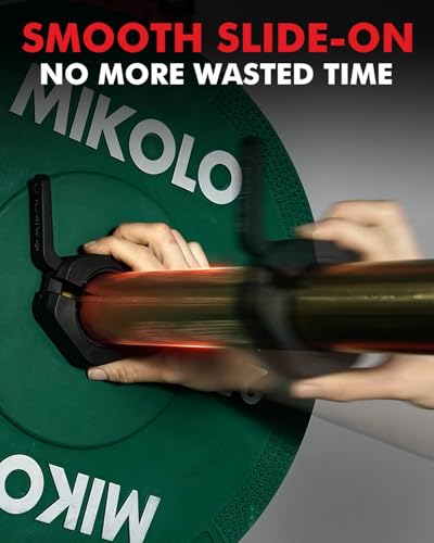 Mikolo Barbell Clamps,2-Inch Olympic Barbell Clips with Anti-Slip TPR Lining and Quick Release for Home and Gym Use - Image 6