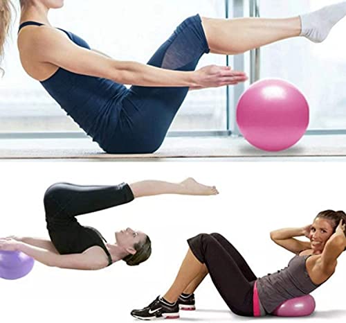 Mini Pilates 6 inch Exercise Ball for Yoga,Small Pilates Core Training and Physical Therapy, Improves Balance Home & Gym & Office with Pump(Pink) - Image 7