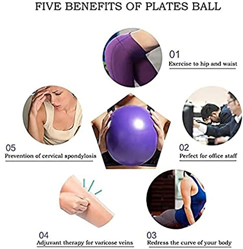 Mini Pilates Exercise Yoga Ball, 6 Inch Small Inflatable Exercise Yoga Ball,Core Training and Physical Therapy Equipment, with Pump - Image 5