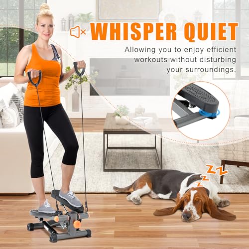 Mini Stair Stepper for Exercise at Home Stair Stepper with Resistance Bands Exercise Equipment for Home Stair Climber Stepper Machine for Home Gym Cardio Equipment for Full Body Workout - Image 8