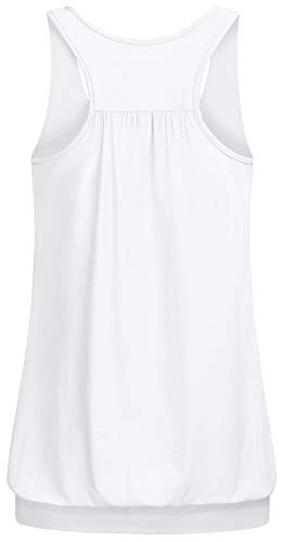 Miusey Womens Sleeveless Round Neck Loose Fit Racerback Yoga Tank Top - Image 3