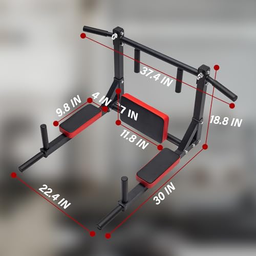Multifunctional Wall Mount Pull-Up Bar Fitness Equipment,Chin-Up for Indoor Home Gym Workout,Supports to 440 Lbs - Image 4