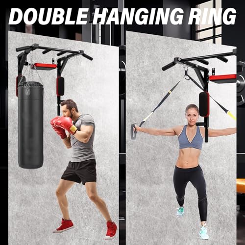 Multifunctional Wall Mount Pull-Up Bar Fitness Equipment,Chin-Up for Indoor Home Gym Workout,Supports to 440 Lbs - Image 7