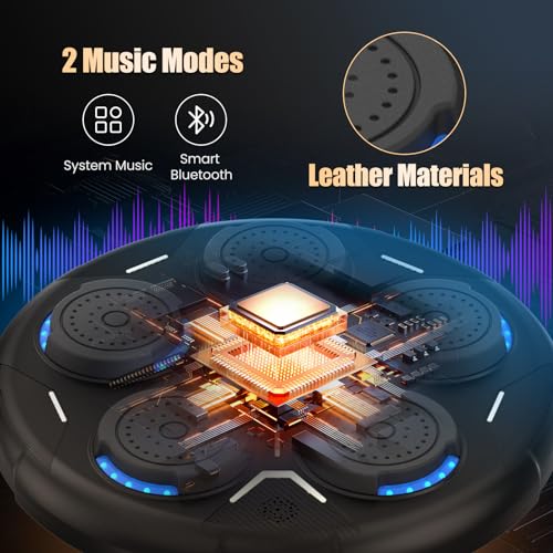 Music Boxing Machine with Gloves, Smart Bluetooth Wall Mounted Boxing Equipment for Family Workout, Home Gym, Office & Kids Exercise, Gifts for Smart Kids - Image 4