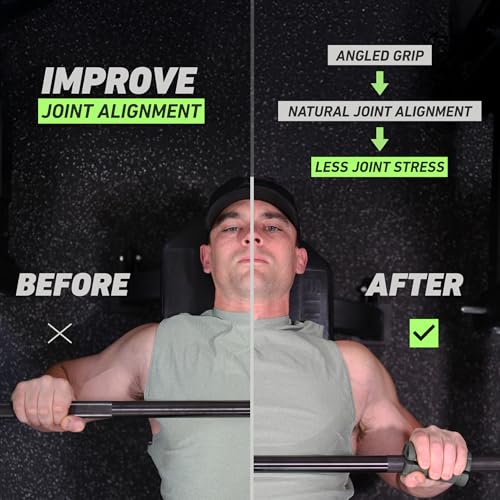 N-Gage Grips – Patented Angled Barbell Thick Grips for Joint Support & Muscle Activation – Ergonomic Bar Attachments for Strength Training - Gym Accessories Manufactured in the USA (1 Pair) - Image 3