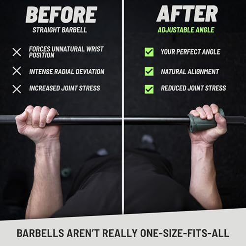 N-Gage Grips – Patented Angled Barbell Thick Grips for Joint Support & Muscle Activation – Ergonomic Bar Attachments for Strength Training - Gym Accessories Manufactured in the USA (1 Pair) - Image 4